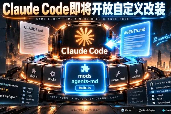 Claude Code se abre a AGENTS.md y revela su estrategia de personalización con 'mods'