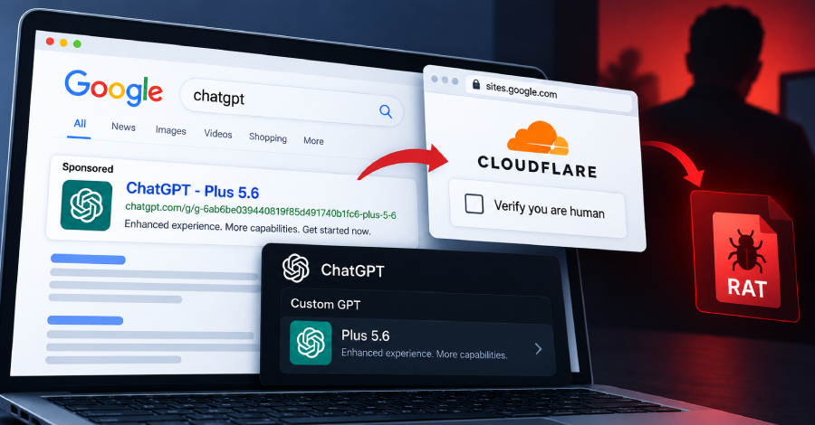 Ciberdelincuentes explotan Custom GPTs de ChatGPT para distribuir malware con ClickFix