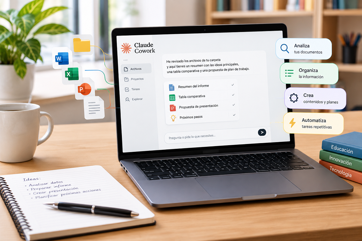 Claude Cowork: el asistente de IA que organiza tus archivos y automatiza tareas sin guía paso a paso