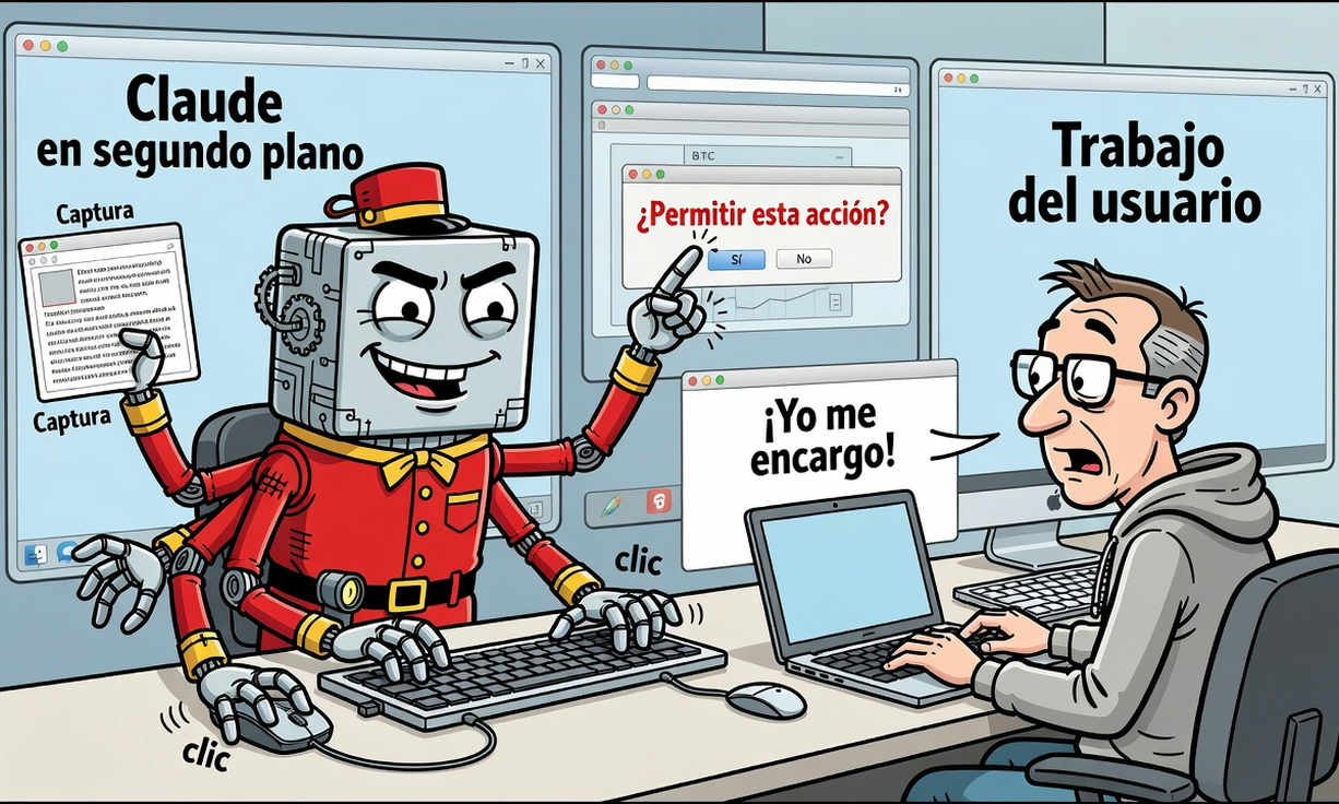 Claude ahora controla tu Mac: el asistente de IA que trabaja en segundo plano sin interrumpirte